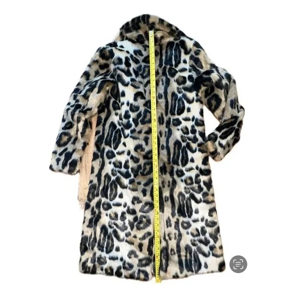 New! Rachel‎ Roy faux fur Animal leopard print reversible coat jacket small - Picture 9 of 13